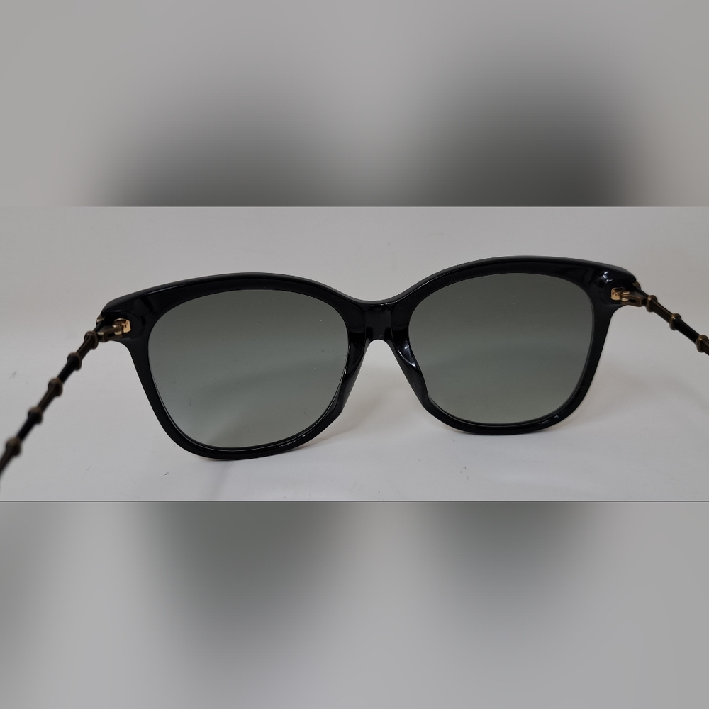 Gucci Sunglasses GG0655SA 001 Black Gold Grey Full Rim Square 56MM 56-17-150 - Picture 14 of 16
